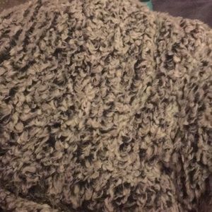 Black and white blanket with a bit of grey